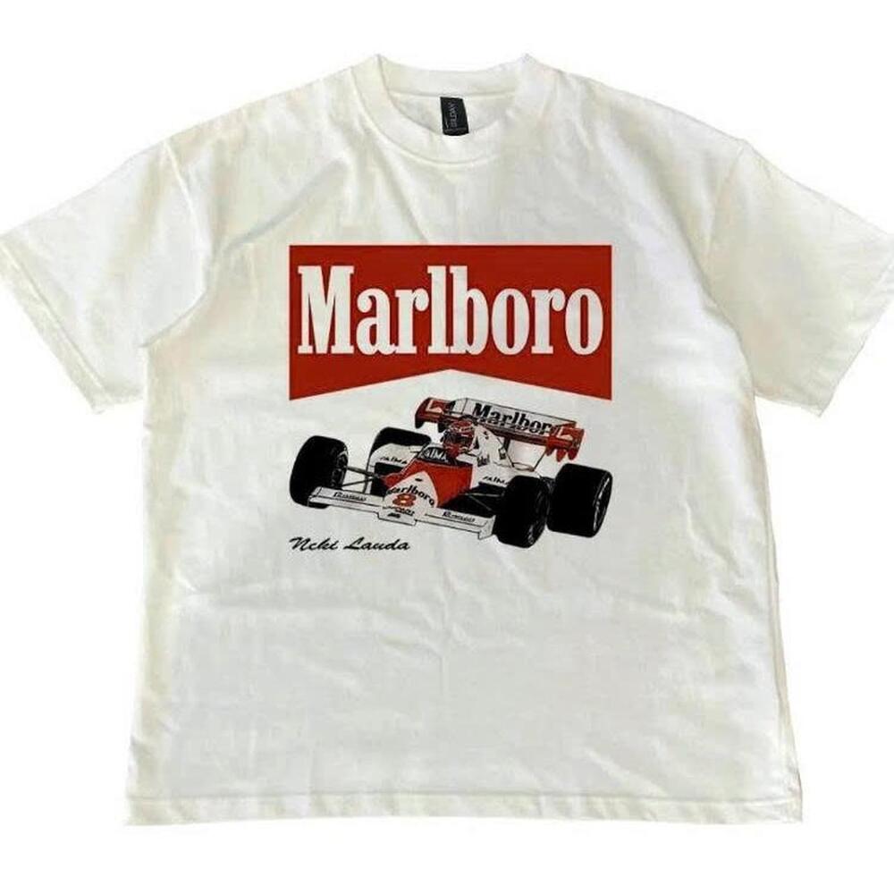 Racing Tee White And Red Streetwear Tee